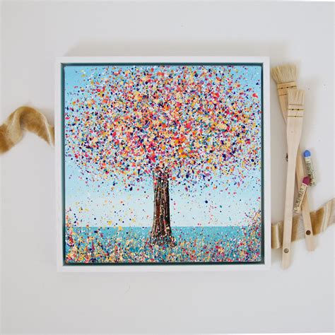Tree Painting Celebrating Each Other Acrylic Painting By Shazia