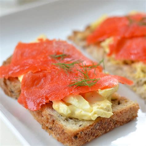 I used smoked salmon and avocado (which is not traditional) but feel free to experiment and top it with whatever you like! Smoked Salmon Sandwich with Egg Salad | Good in the Simple