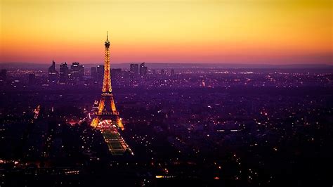 France Paris Eiffel Tower Night Landscape Wallpapers Hd Desktop