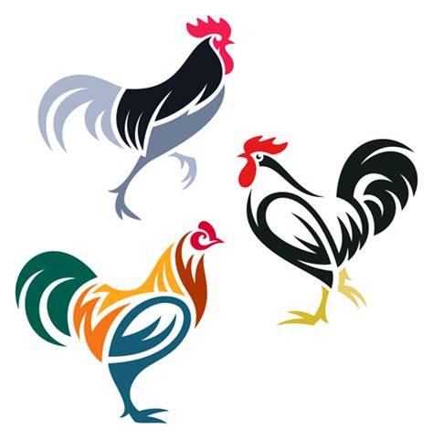 Creative Chicken Logos Vector Design 01 Free Download