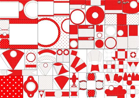 Maybe you would like to learn more about one of these? Kit Rojo y Blanco con Lunares para Fiestas para Imprimir ...