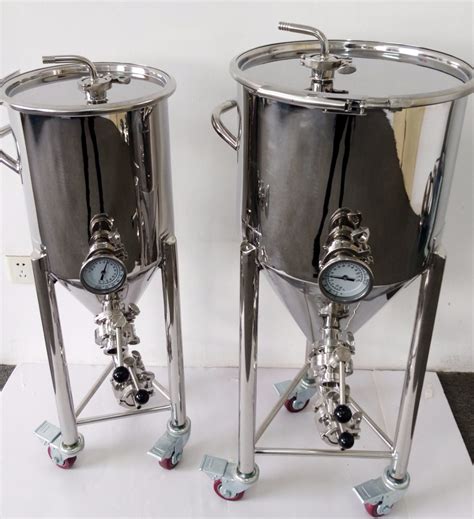 50l Conical Fermenter With Wheels Stainless Steel 304 Fermentation