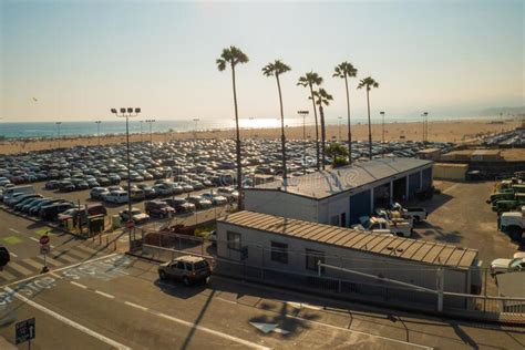 Santa Monica Usa June 25 2016 Aerial View Of Parking Lot At Santa