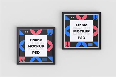 Premium Psd Square Frame Mockup Template