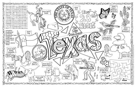 Texas Symbols And Facts Funsheet Pack Of 30