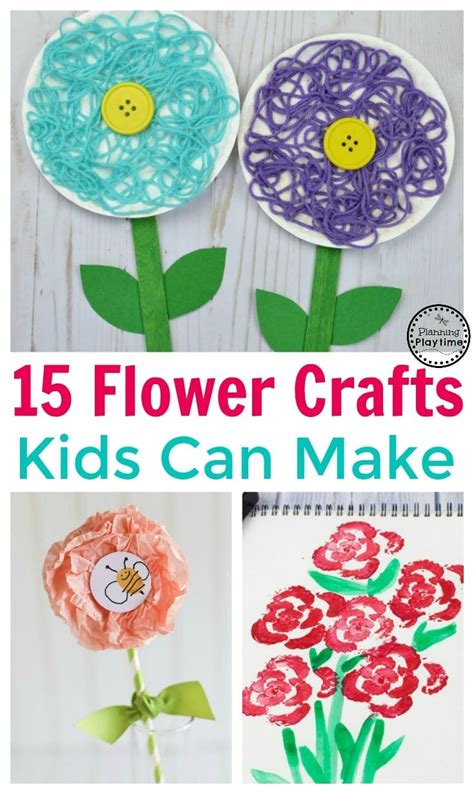 15 Fun Flower Crafts For Kids Planning Playtime
