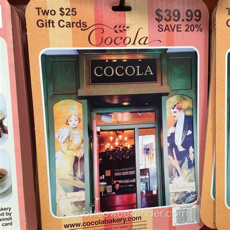 How much does a costco movie ticket cost? Cocola Bakery 2 $25 Gift Cards | Costco Weekender