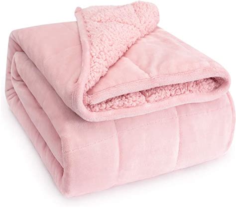 Wemore Sherpa Fleece Weighted Blanket For Adult 15 Lbs