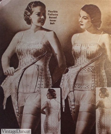1930s Lingerie Styles Bra Underwear Girdle Stockings