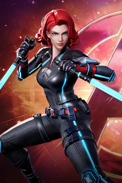 640x960 Natasha Romanoff As Black Widow In Marvel Super War Iphone 4