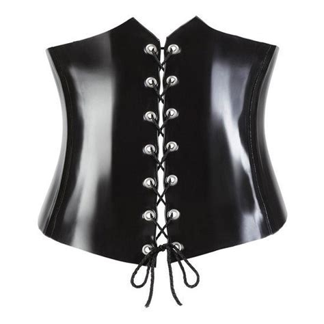 Latex Waist Corset Mieder Sexy Rubber Underbust Corsets Etsy