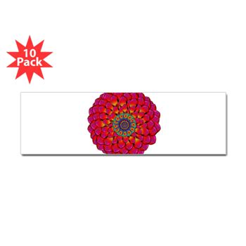Dahlia Flower Endless Eye Abstract Bumper Bumper Sticker #FlowerStickers #PegatinasDeFlores # ...