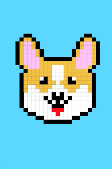 Easy Pixel Art Dogs Corgi Pixel Art Facile Chiens Corgi Рисунки