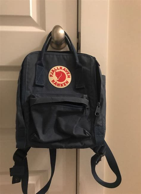 Fjallraven Kanken Mini Backpack In The Color Blue Has The Foam Inside