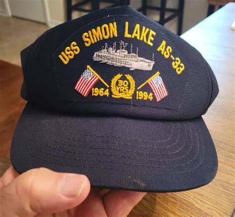 Rare Us Navy Uss Simon Lake As 33 1964 1994 30 Year Anniversary Ballcap