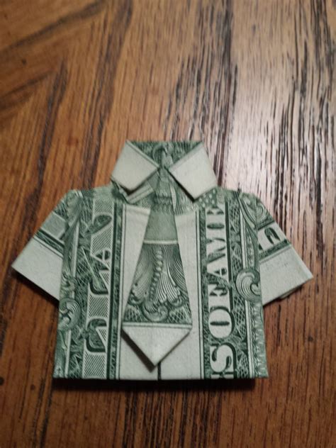 Dollar Bill Origami Shirt And Tie 15 Steps With Pictures