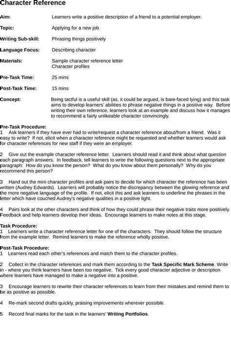 Use business style, structure, and good grammar. 17+ Sample Character Reference Letter (for Court, Judge ...