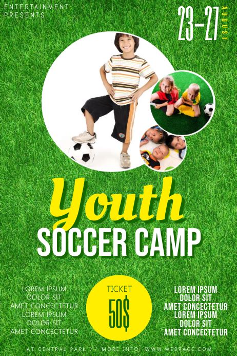 Copy Of Youth Soccer Camp Flyer Template Postermywall