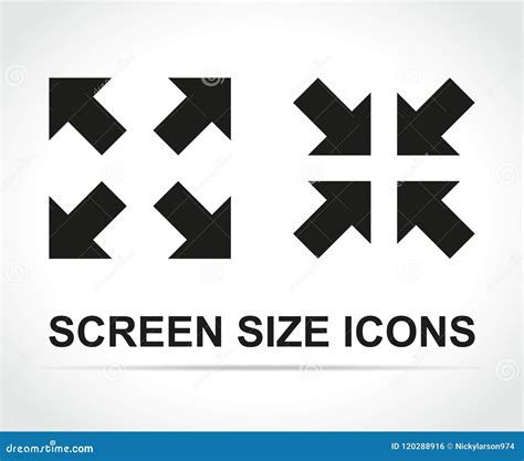 Screen Size Icons On White Background Stock Vector Illustration Of