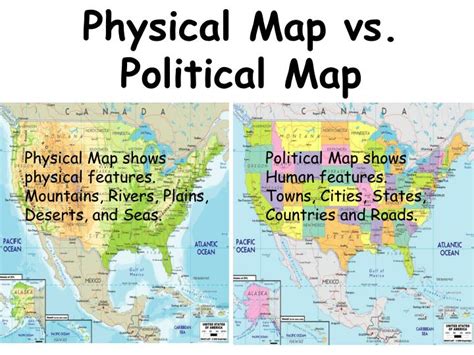 Difference Between Physical And Political Map Maping Resources