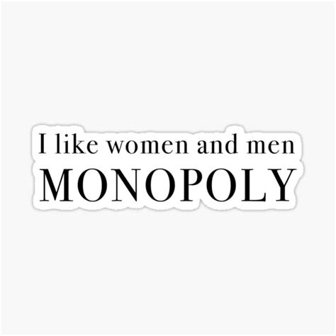 I Like Women And Men MONOPOLY Nude Color Sticker For Sale By