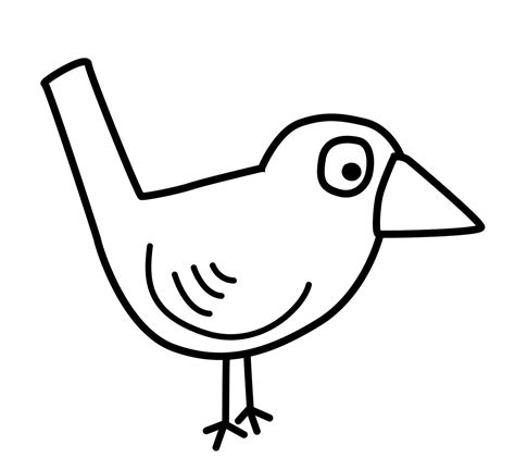 Bird Cute Cartoon Black And Free Image On Pixabay