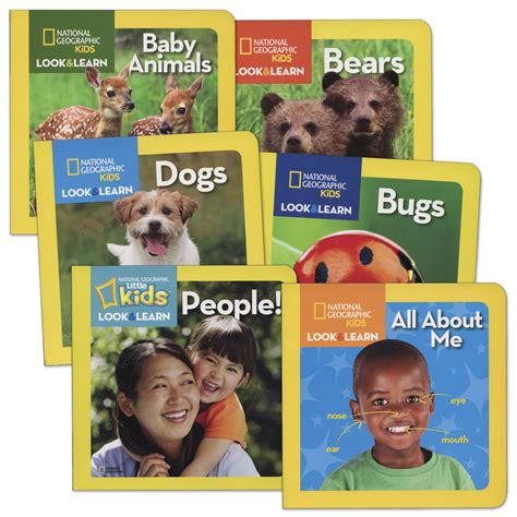 National Geographic Look And Learn About Animals And People Board Books