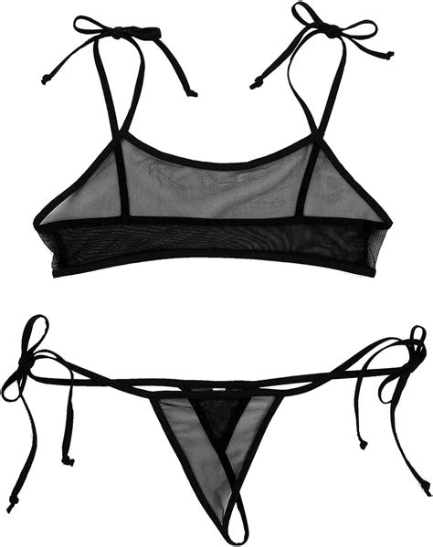 Yoojoo Women Sheer Bikini Set See Through Mesh Micro Hungary Ubuy