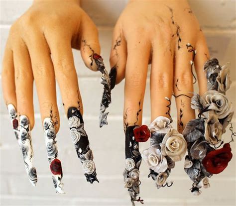 Daily Picdump 97 Pics Crazy Nail Art Crazy Nails Rose Nails