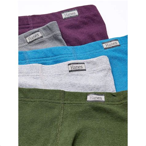 Hanes 7460z5 Men Tagless Boxer Briefs With Comfortsoft Waistband Assorted Solids 5 Pack Large