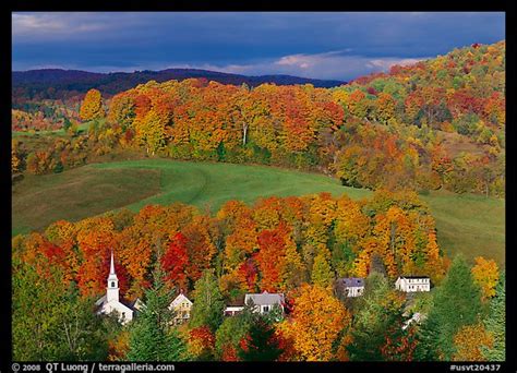 Picturephoto East Corinth Village Amongst Trees In Autumn Color
