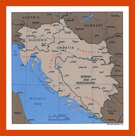 Political Map Of The Western Former Yugoslav Republics 2001 Maps Of