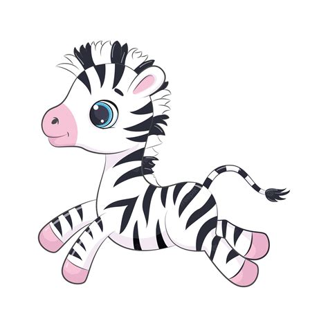 Premium Vector Cartoon Vector Illustration Of Cute Baby Zebra