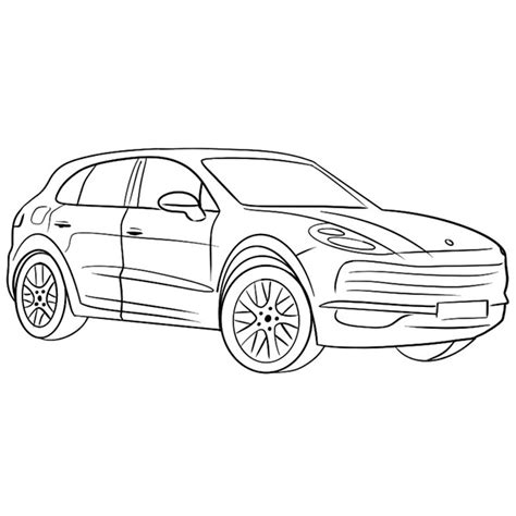 Porsche Cayenne Coloring Page  Coloring Books