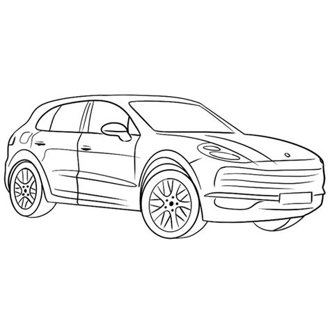 Porsche Cayenne Coloring Page  Coloring Books