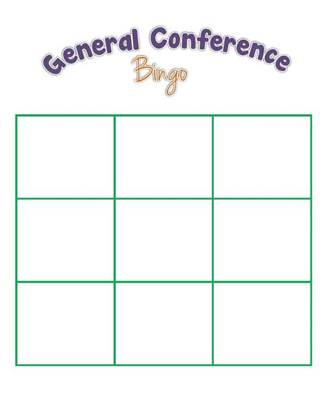 General Conference Bingo For The Kids The Red Headed Hostess Bingo