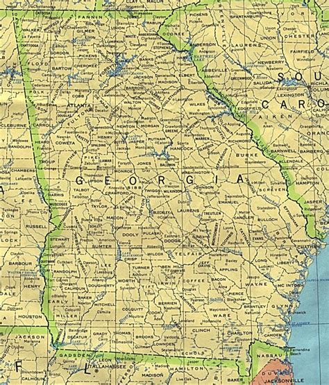 Georgia Maps Perry Castañeda Map Collection Ut Library Online Printable Map Of Columbus Ga