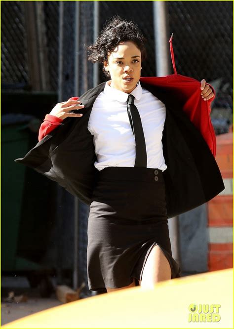 Tessa Thompson Shows Off Her Men In Black International Suit While