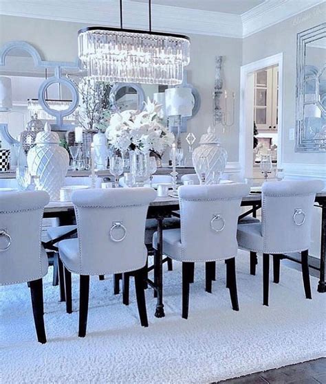 Pin By Alicia Britt Woodle On Glamorous Interiors White Dining Room