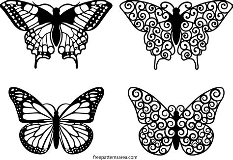 Library laser the best page to download free designs free dxf files (autocad dxf), free vectors coreldraw (.cdr) files download, designs, patterns, 3d. Butterfly Swirl Clipart Vector Files | FreePatternsArea