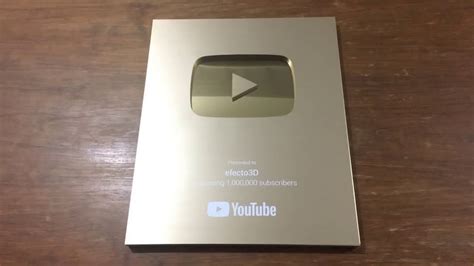 Unboxing Del Botón De Oro De Efecto3d 1m De Suscriptores Youtube
