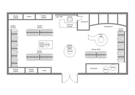 Retail Shop Layout Design Layout Shop Fashion Plan Floor Store