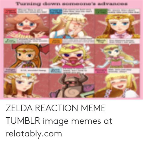Turning Down Someone S Advances Zelda Reaction Meme Tumblr Image Memes