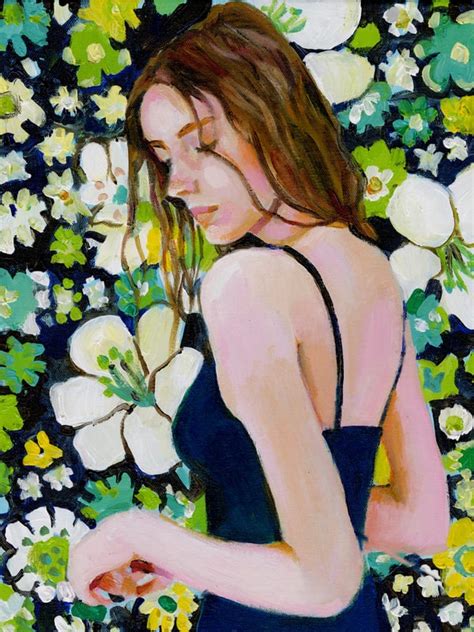 A Woman And Flowers By Tali Yalonetzki On Artfully Walls Artfully Walls