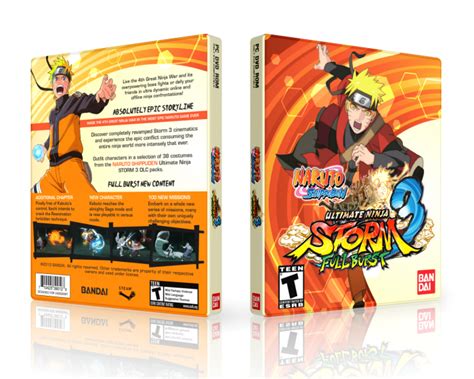 Naruto Shippuden Ultimate Ninja Storm 3 Pc Box Art Cover By Lastlight