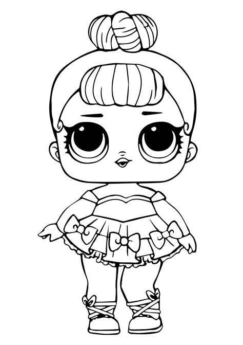 Miss Baby Glitter Lol Doll Coloring Page Free Printable Coloring