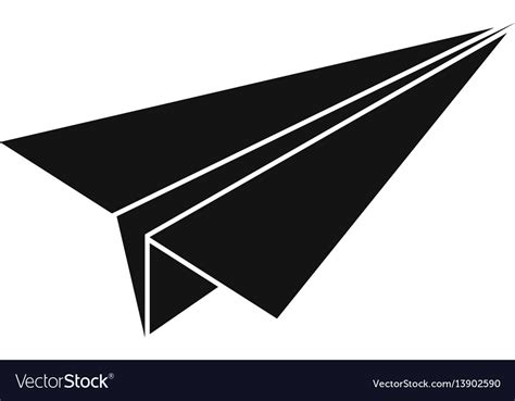 Paper Airplane Icon Simple Style Royalty Free Vector Image