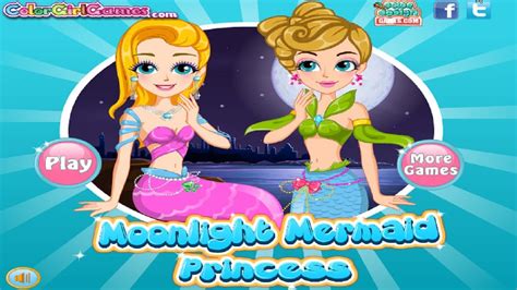 ♥ Moonlight Mermaid Princess Games ♥ Disney Princess Games Youtube