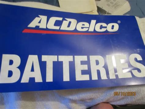 fiberglass gm ac delco batteries sign 11 x 20 w vintage auto parts advertising 19 55 picclick