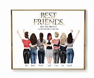 7 Besties Print Seven Best Friends Picture Seven Besties Gifts | Etsy
